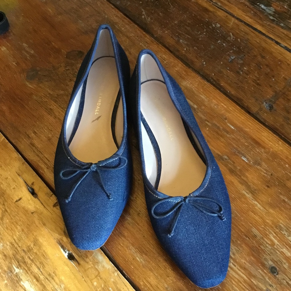 NWOT Loeffler Randall Pointed-Toe Ballet Flats with Bow